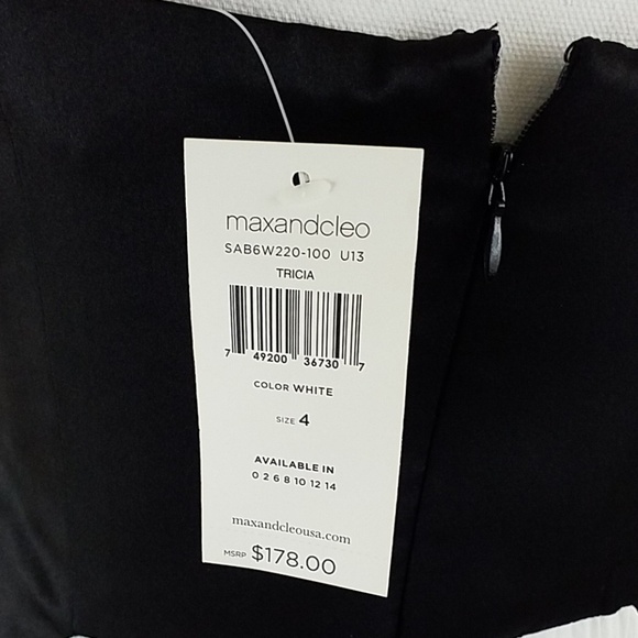 Max and Cleo~Sz 4~White "Tricia" Summer Dress NWT - Picture 2 of 11